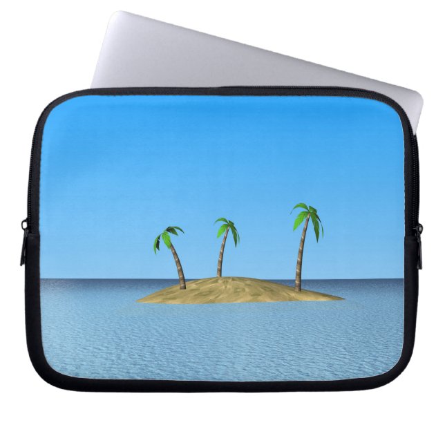 Funda Para Portátil Isla Tropical (Frente)