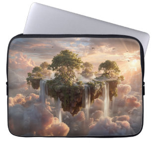 Funda Para Portátil Islas flotantes surrealistas con cascadas