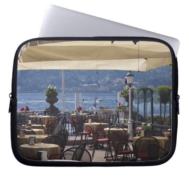 Funda Para Portátil Italia, Provincia de Como, Bellagio. Café Lakeside (Frente)