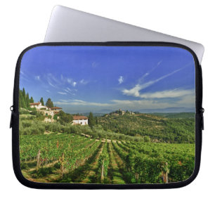 Funda Para Portátil Italia, Toscana, Greve. Los viñedos de Castello