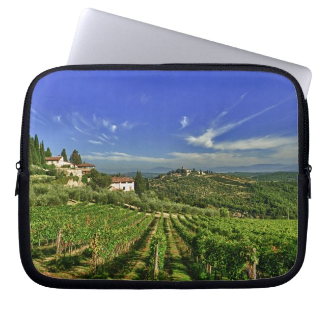 Funda Para Portátil Italia, Toscana, Huelga. Los viñedos de Castello (Frente)