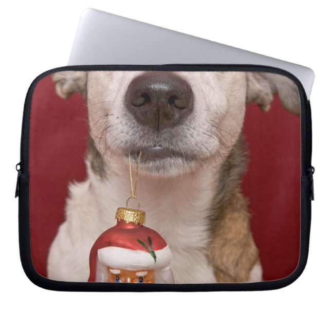 Funda Para Portátil Jack Russell Terrier que sostiene el ornamento del (Frente)