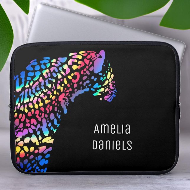 Funda Para Portátil Jaguar arcoiris personalizado (Subido por el creador)