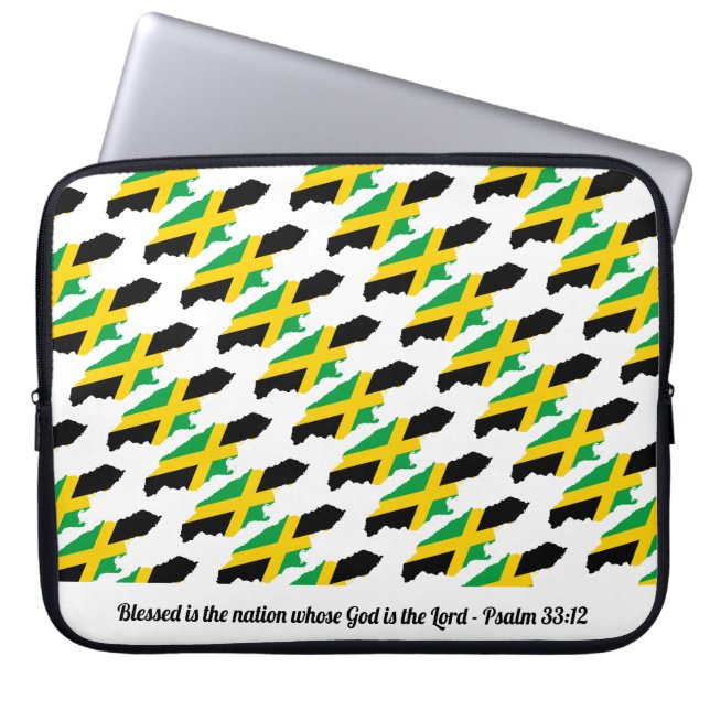 Funda Para Portátil JAMAICA Salmo 33:12 Blessed Nation Laptop (Frente)