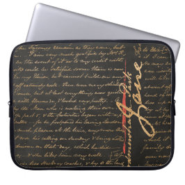 Funda Para Portátil Jane Austen Handwriter Laptop Sleeve