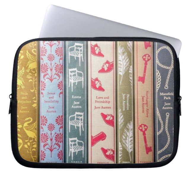 Funda Para Portátil Jane Austen's books (Frente)