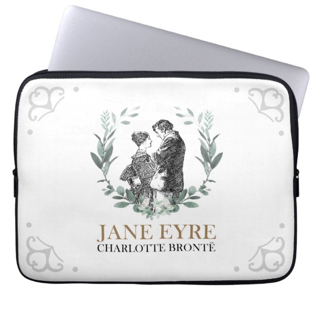 Funda Para Portátil Jane Eyre y Edward Rochester con Wreath (Frente)