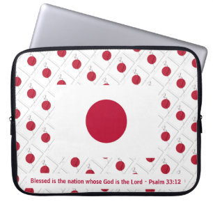 Funda Para Portátil JAPÓN HINOMARU Bendición Nation Salm 33:12 Laptop