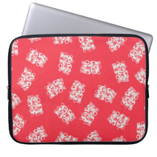 Funda Para Portátil Japonés Yukata Textile, Maneki Neko (Gato Suertudo