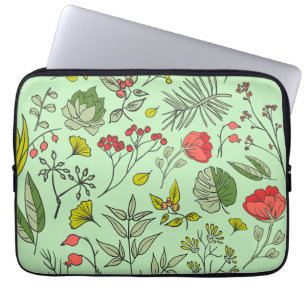 Funda Para Portátil Jardín Botánico de Flor Silvestre