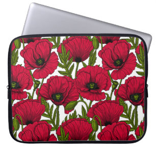 Funda Para Portátil jardín de amapolas rojas 2