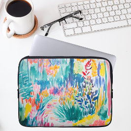 Funda Para Portátil Jardín de flores silvestres abstracto boho