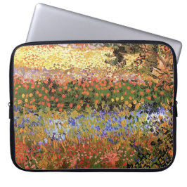 Funda Para Portátil Jardín de las flores, Vincent van Gogh.