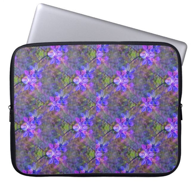 Funda Para Portátil Jardín de violetas...... (Frente)