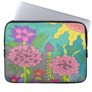 Funda Para Portátil Jardín floral de primavera