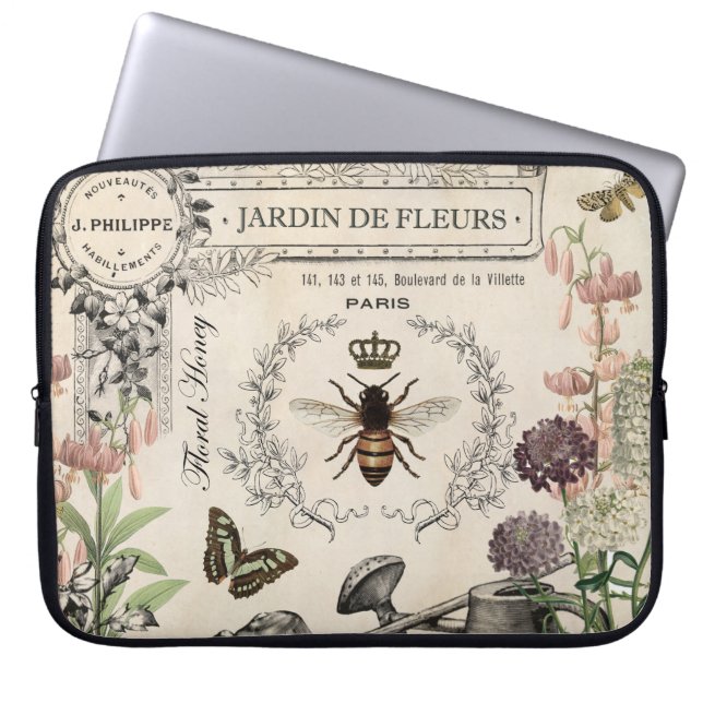 FUNDA PARA PORTÁTIL JARDÍN FRANCÉS DE LA ABEJA (Frente)