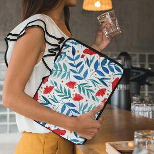 Funda Para Portátil Jardín mágico - rojo y turquesa