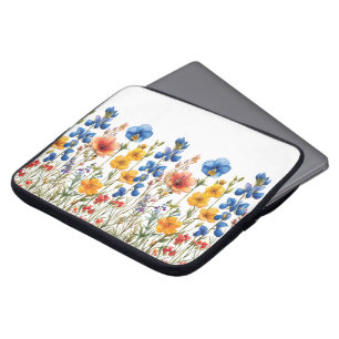 Funda Para Portátil jardín natural botánico de flores silvestres