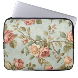 Funda Para Portátil Jardín Romántico Vintage de Rosas