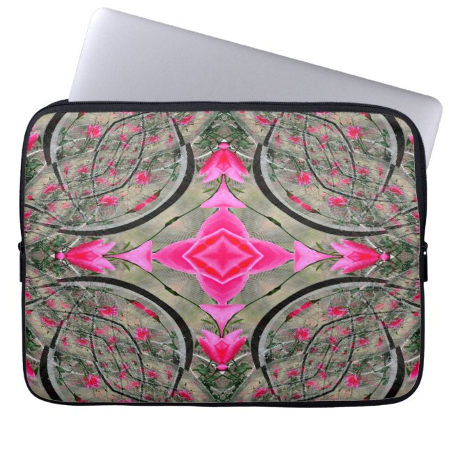 Funda Para Portátil Jardín Rosa... (Frente)