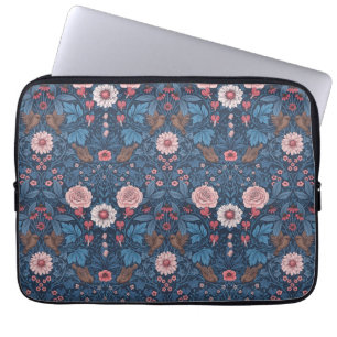 Funda Para Portátil Jardín salvaje en azul