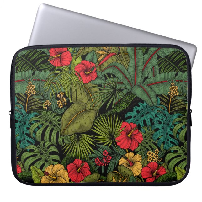 Funda Para Portátil Jardín tropical (Frente)