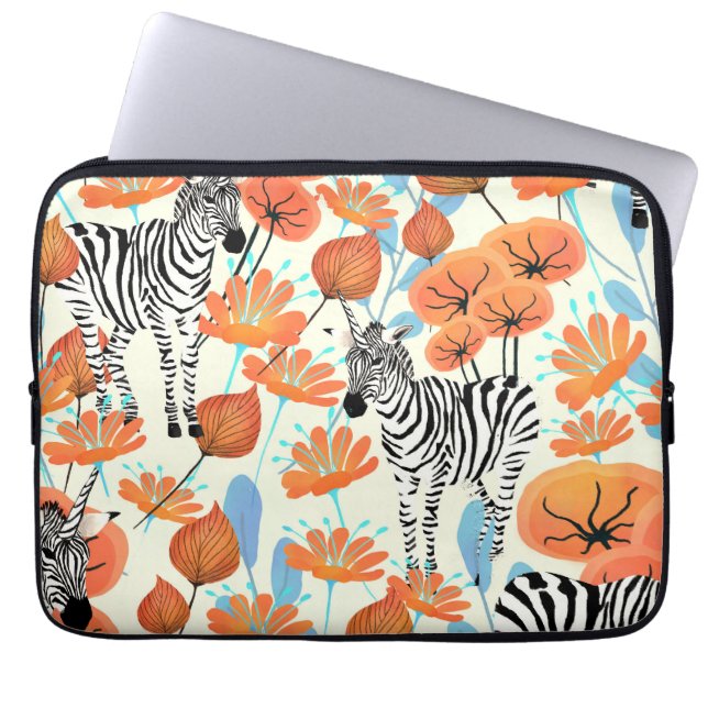 Funda Para Portátil Jardín Zebra (Frente)