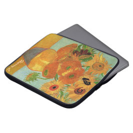 Funda Para Portátil jarrón de vida con doce girasoles, van Gogh