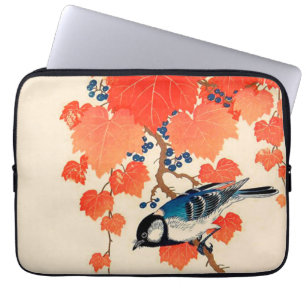 Funda Para Portátil Jay Bird japonés y Grapevine otoñal