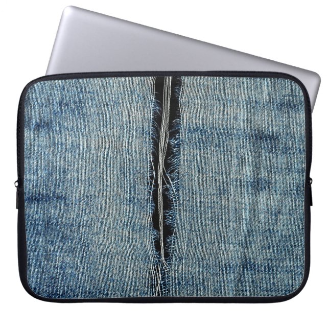Funda Para Portátil Jeans arrancados (Frente)