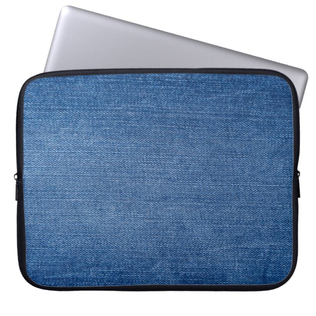 Funda Para Portátil Jeans de denim azul (Frente)