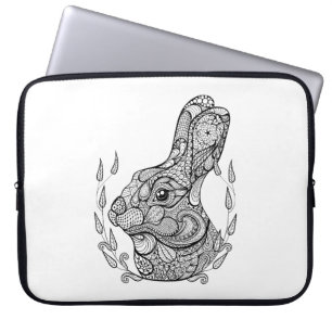 Funda Para Portátil Jefe inspirado del conejo en guirnalda