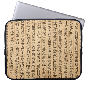 Funda Para Portátil Jeroglíficos de Egipto, patrón sin costuras de gra