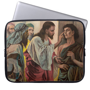 Funda Para Portátil Jesucristo curando al ciego