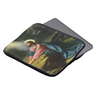 Funda Para Portátil Jesucristo vintage rezando, Huerto de Getsemaní