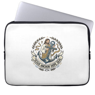 Funda Para Portátil Jesús Ancla Esperanza Sello Jesús Ancla Esperanza