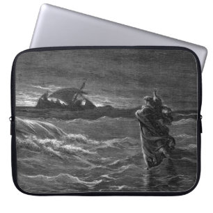 Funda Para Portátil Jesús camina en el agua