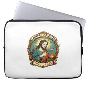 Funda Para Portátil Jesús Dejó Caer Malvavisco Fogata Fiesta Fracaso H