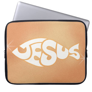 Funda Para Portátil "Jesús" en forma de pez Pastor cristiano regalo