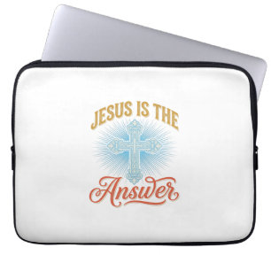 Funda Para Portátil Jesús Es la Respuesta Diseño de Cruz Cristiana Vec