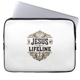 Funda Para Portátil Jesús Es Mi Línea De Vida Camiseta Cristiana Vinta