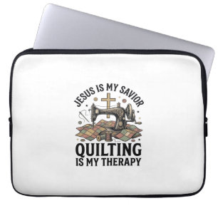 Funda Para Portátil Jesús Es Mi Salvador El Quilting Es Mi Terapia