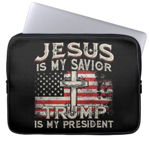 Funda Para Portátil Jesús Es Mi Salvador Trump Es Mi Presidente Estado