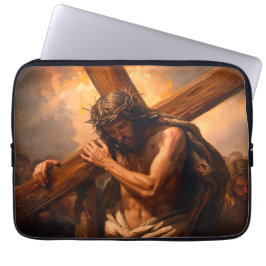 Funda para portátil Jesús lleva la cruz