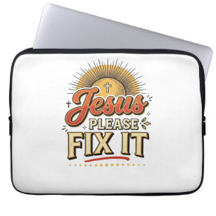 Funda Para Portátil Jesús Por Favor Arreglarlo Tipografía Cristiana Vi