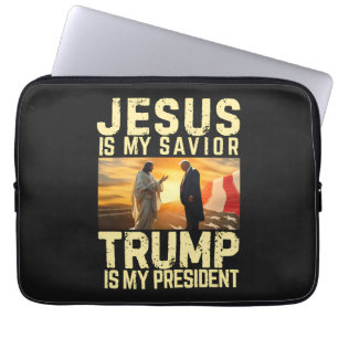 Funda Para Portátil Jesús Trump - Jesús Es Mi Señor Salvador