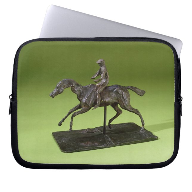 Funda Para Portátil Jinete en un caballo (bronce) (Frente)