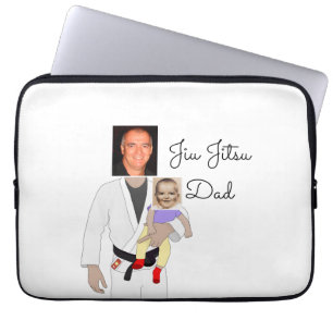 Funda Para Portátil Jiu Jitsu Dad Fotos y texto escrito a mano
