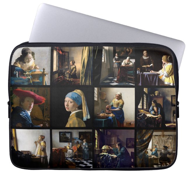 Funda Para Portátil Johannes Vermeer - Masterpieces Grid (Frente)