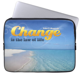 Funda Para Portátil John F. Kennedy Cita Inspiradora "Cambio"